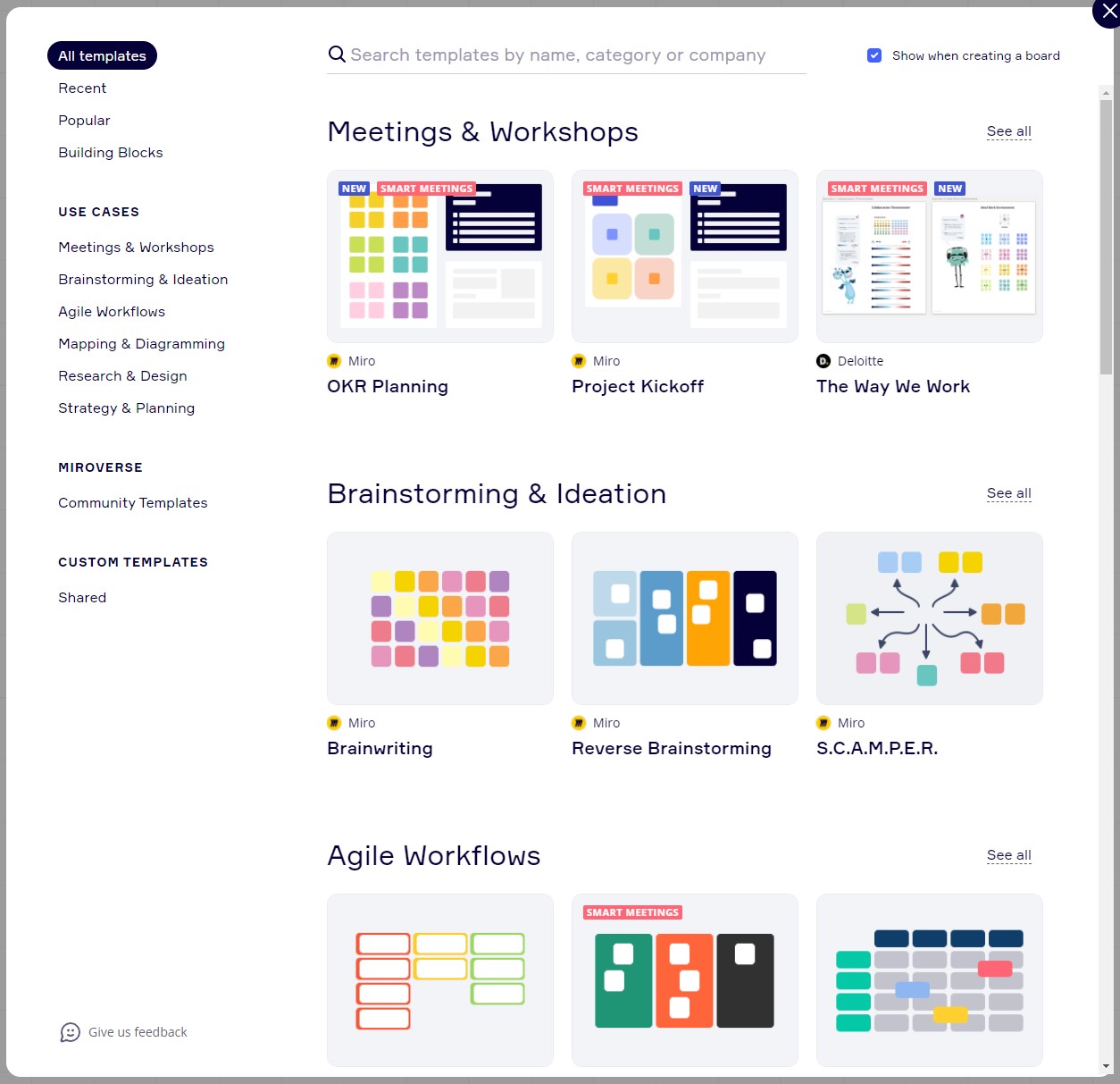 Templates Screenshot