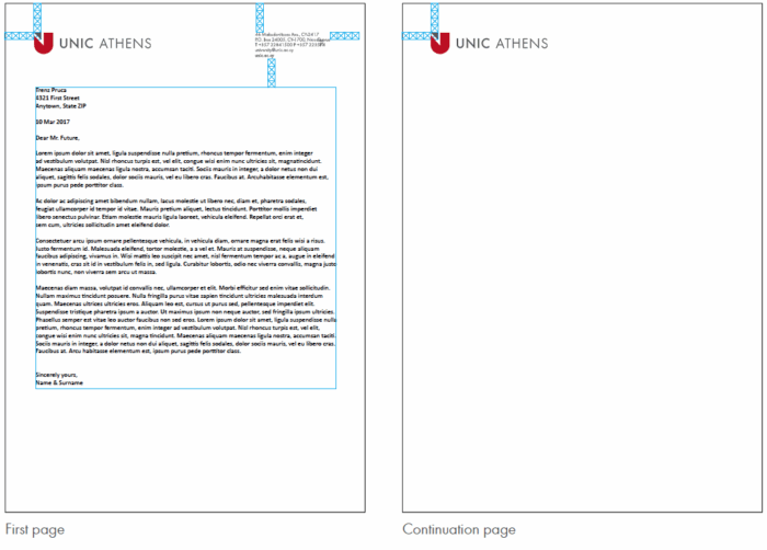 UNIC Athens Letterhead – UNIC Brand Centre