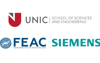 University of Nicosia, Siemens, and FEAC Engineering logos representing collaboration on STAR-CCM+ integration in Mechanical Engineering programme